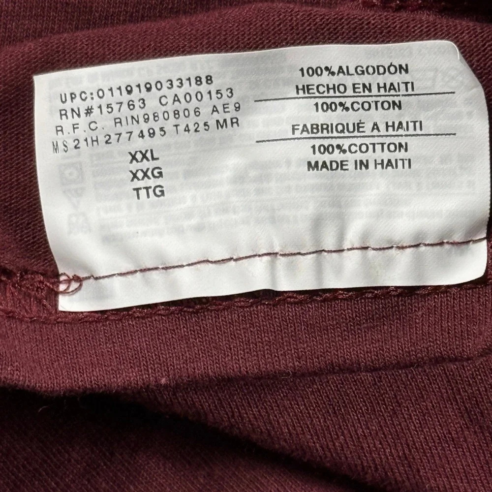 Champion Texas A&M Tennis T-Shirt Mens 2XL Maroon Short Sleeve Aggies NCAA - Picture 8 of 10